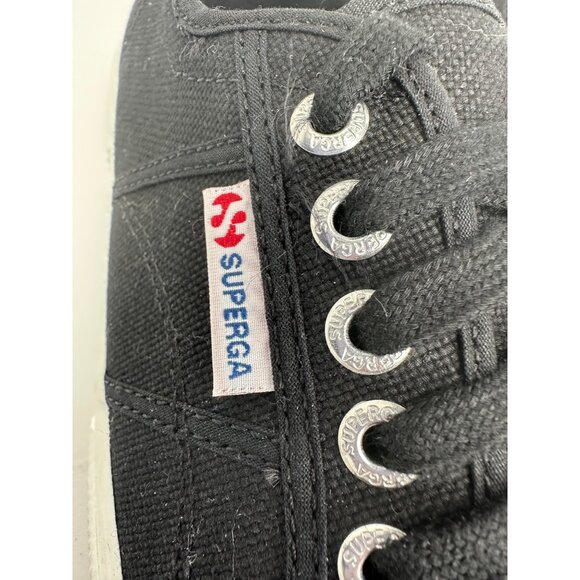 Superga Cotu Classic Sneakers Women’s US 10  Black Canvas Casual Shoes - Picture 10 of 11